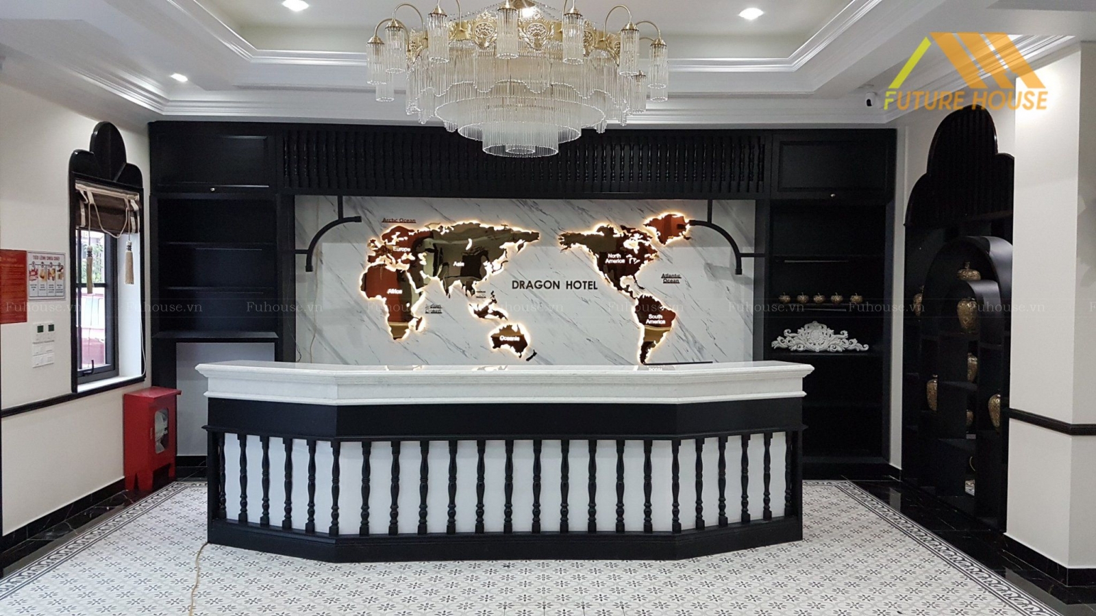 bản đồ inox mạ vàng decor
