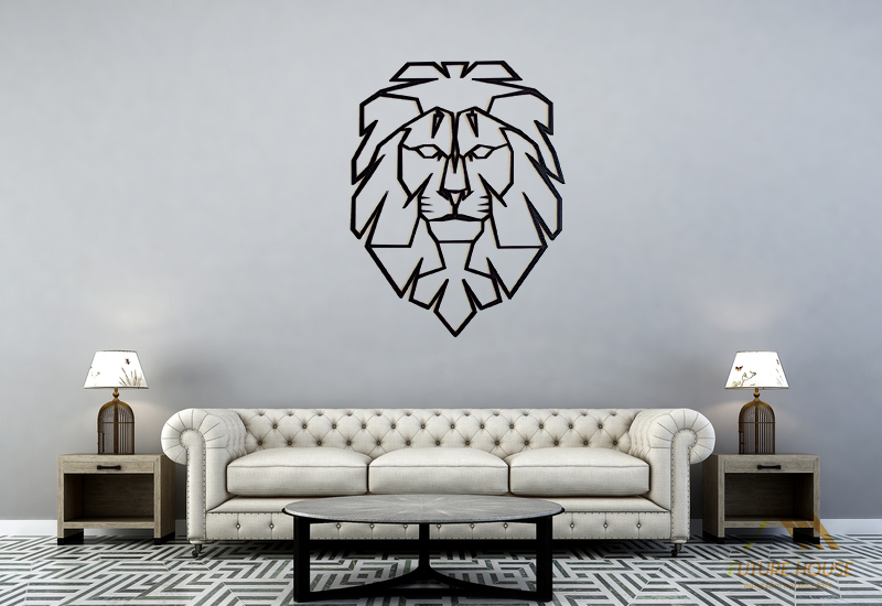 Mô Hình Sư Tử Gắn Tường Nghệ Thuật