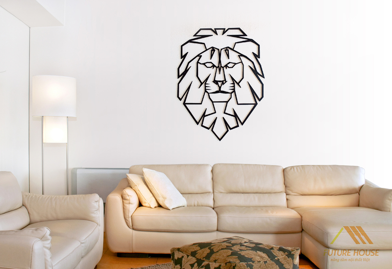 Mô Hình Sư Tử Gắn Tường Nghệ Thuật