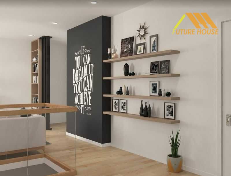 Kệ gắn tường giúp thay đổi phong cách hành lang nhà bạn
