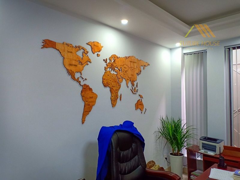 bản đồ thế giới bằng gỗ
