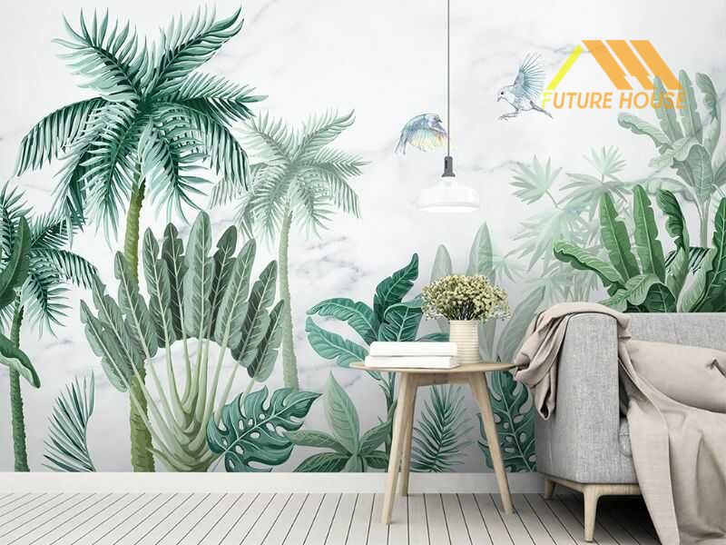 Phong cách giấy dán tường retro mang đến không gian sang chảnh với các họa tiết độc đáo